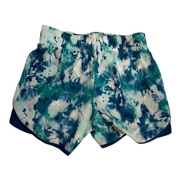 Athletic Works Girls Running Shorts Blue L 10/12 Silver Shimmer Tie Dye - Picture 6 of 10